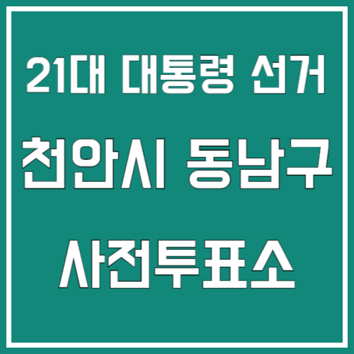 천안시 동남구 사전투표소